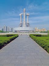 Amongst the most impressive, and strange, of Pyongyang's monuments is this, the Party Foundation Monument from 1995.