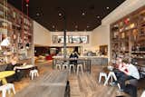 The cafe is located at 125 N 6th St in Brooklyn in what was once a market. The space tapers toward the back to emphasize the "stage" aspect of the design.  Photo 4 of 7 in Coffee Break: Dwell's Guide to 7 Great Coffee Shops by Megan Hamaker from Coffee Break: Toby's Estate