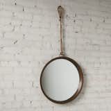 The already-lovely brass Higgins mirror is further improved with this decorative rope hanger.