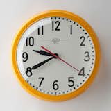 Hand-assembled in Schoolhouse Electric's Portland factory, this 17.5-inch wall clock is constructed with a spun steel case, domed glass lens, and steel dial.  Photo 6 of 10 in Accessories from Schoolhouse Electric by Jaime Gillin