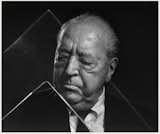 Karsh’s portrait of Mies van der Rohe in his Chicago apartment.