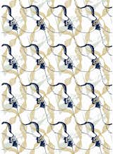 Marieke Adams is a textiles, product, and illustration designer based in Cape Town. She also works under Robin Sprong Wallpaper to produce whimsically patterned wallpaper. Pictured here, Blue Bottle looks like a deconstructed version of an old-fashioned lace pattern. $43 per three square feet