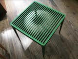 "Turntable" slatted table.  Photo 14 of 23 in Green by Val Sioson from ICFF 2012 : Design Milk Presents