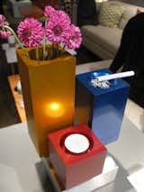 "Lumen" multi-colored vase, candle holder and ash tray.