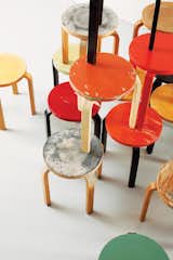 An assemblage of Aalto’s 1936 Stool 60.
