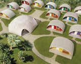 The Italian architect Dante Bini developed the Binishell in the 1960s as a simple affordable-housing alternative for developing countries. The domes were formed by pouring a thin layer of concrete over a membrane and inflating it. Rendering courtesy of Binisystems.  Photo 17 of 51 in Hot Tropic by Norah Eldredge from Low-Cost, Balloon-Formed Housing Concept for Developing Countries