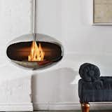 This stainless steel hanging hearth designed by Federico Otero minimizes mess (price upon request).