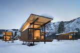 Olson Kundig designed the Rolling Huts in Mazama, Washington, for a client who needed space to house visiting friends and family. The huts sit lightly on the site, a former RV campground in an alpine river valley. The huts are sited to capture views of the mountains and not one another.