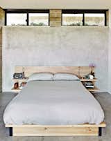 The master bedroom sports a custom birch bed.