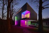 Though the light show is its most dazzling feature, the single-family home is also an inspiring example of smart, affordable housing. Drawing upon a slightly-revised model for low-cost family houses Silo AR&D designed in Cleveland, the cost of construction came in at $154,000.