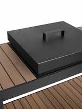 Along with the main platform, you can order a charcoal grill with a stainless steel cooking grate for preparing meat and vegeables.  Search “cooking.html” from Modular Platform Makes Outdoor Cooking a Breeze