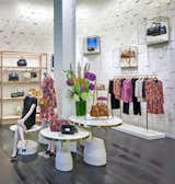The entrance to Mulberry's Grant Ave. boutique is colorful with local blooms and their latest handbag collection. Photo courtesy of: Mulberry.  Photo 1 of 3 in British Brand Mulberry Opens S.F. Outpost