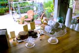 Cake stands sourced from local thrift shops display an array of cookies and sandwiches. On any given day you might find dark chocolate sea salt cookies, flourless peanut butter cookies, and hand-rolled vegan truffles.
