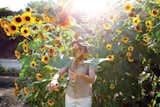 Party preparations include arrangements plucked from the family’s on-site flower farm.
