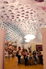 For the Skirball Cultural Center's Women Hold Up Half the Sky exhibition (October 2011–March 2012), Layer contributed Wish Canopy, a sculpture made from 1,500 interlinked pieces. Photo by Carren Jao.