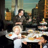 A tulip table is the perfect height for snacking on kid appropriate apple slices and crackers in architect Cass Calder Smith’s New York high-rise. Photo by Brian Finke.  Search “restaurants-of-cass-calder-smith.html” from High-Rise Living in Manhattan