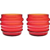 Red tumblers, $39 per pair.  Search “김해콜걸【ㅋr톡:kn39】부산콜걸” from Socks Rolled Down Tableware by Marimekko