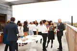 At a recent gathering, a reception for the staff and friends of the Ryerson Image Centre, a photography gallery and research facility set to open in Toronto in 

late September, guests mingled on Montague’s 1,600-square-foot roof deck and admired his collection of contemporary art.