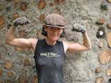 Mud Girl Clare shows off her muscles!