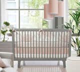 Modern parents who want to include pink into their nursery design will love the new blush colored bedding from Olio, which evokes the sweetness of a baby, but is still updated and modern. Photo from Olio.