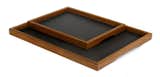 This wood tray (shown here in small and large) by Side by Side Design boasts a non-skid coating.