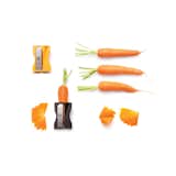 Thanks to Carmen Natschke (aka The Decorating Diva) for pointing out this odd—but amazingly clever—gadget on the show floor. The Karoto sharpener and peeler by Israel-based Monkey Business creates rosettes out of carrots and other firm vegetables.