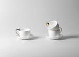 Anders calls the Mine cup and saucer set by Anna Kraitz "a sculpture that can be used for drinking coffee or tea."