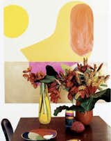 Known for hosting entertaining gatherings in their beachside home overflowing with exotic flowers, Ormandy and Olsen—an off-work couple as well—make gorgeous vases.

“We love the relationship between the humanness of the forms we create and the very modern material that we use—resin,” says Ormandy (who also created the abstract painting in the background). “We see ourselves as artisans and embody the Japanese philosophy of 

wabi-sabi where there's perfection in the imperfections. When you think of plastics you think of the mass produced, but what we do isn't like that. Each piece is handmade and designed with the intention of being cherished for a lifetime."  Photo 1 of 10 in Fashion's Night Out: Dinosaur Designs