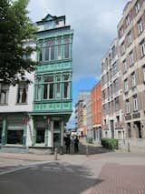 Upon arrival in Antwerp, design-lovers should beeline to Kloosterstraat, a narrow street packed with antique galleries and modern design shops. Here's the eye-catching corner where the good shopping area starts.