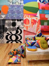 Making their usual colorful appearance at the show was Finnish textile brand Marimekko, who displayed rhombus-shaped swatches of the new season’s fabrics across the walls of their booth like a giant psychedelic jigsaw.  Photo 1 of 19 in Highlights from Maison & Objet Fall 2012 by Ali Morris