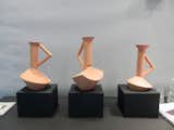 French ceramic studio Atelier Polyhedre showcased a series of angular terra-cotta vessels appropriately called Zag, which are all made at their studio in Nantes, France.