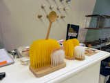 This handy storage concept by Parisian brand ENO finds a new function for the traditional wooden bristle brush.  Search “brushes sponges” from Into the Woods at Maison & Objet 2012