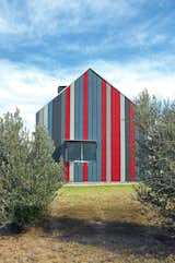 Exterior, Cabin Building Type, Metal Siding Material, and Gable RoofLine  Search “red hook bicycle lovers” from Insulated Weekend Cabin in South Africa