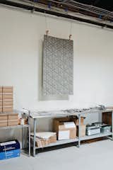 Jennifer Morla's cutwork wall hangings are made from industrial wool felt.