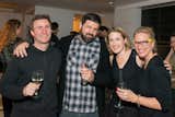 Peter Guthrie, DDG; Jes Paone, DDG; Alex Polier; and Ghislaine Viñas make for a festive group.  Photo 11 of 14 in Dwell & DDG Holiday Party at 345meatpacking by Sara Carpenter