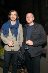 Theo Richardson and Alexander Williams of Rich, Brilliant, Willing enjoyed the unseasonably warm weather on the 2nd floor terrace.  Photo 14 of 14 in Dwell & DDG Holiday Party at 345meatpacking by Sara Carpenter