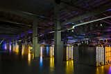 At the Hamina, Finland, Google center, sprawling rows of servers line the floor of what was formerly a paper mill. The open space allowed for dozens of rows of servers.