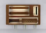 Gio Ponti's illuminated wall organizer from 1950-1953 graced Murray Moss and Franklin Getchell's own Midtown home. One of the top ten lots in the Phillips auction held October 16, it fetched $86,500.  Search “gio-pontis-parco-dei-principi.html” from Moss Auction at Phillips de Pury