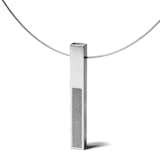 The KMP212 pendant necklacepays homage to Donald Judd's sculptures.  Search “climbing rope necklace” from The Wearable Architecture of Karen Konzuk