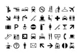 The American Institute of Graphic Arts (now AIGA) asked Pratt alumnus Roger Cook and his partner Don Shanosky to design a set of 34 internationally recognizable pictograms that were ultimately adopted by the U.S. Department of Transportation to guide users of public spaces. The pictograms now reside in the permanent collection at the Cooper-Hewitt, National Design Museum.