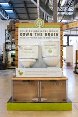 One of TreeHouse's several experiential learning centers educates shoppers about the differences between conventional and eco-friendly toilets.