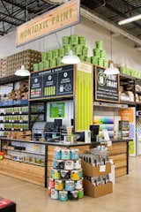 The paint zone. On our tour, Sutphin waved a hand towards the wall and said, "A lot of stores wanting to say they care about green will stop at paint. But having a healthy home is more than a coat of paint."