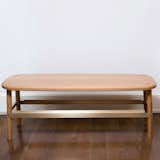 The brass band that wraps around the oak legs of this bench is mighty handsome - just one of the subtle details on this handcrafted bench by of-the-moment designers Rich Brilliant Willing. ($2,220)