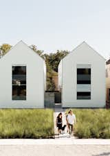 Tina and Matthew Ford, here with daughter Daisy, are the owners of Shade House Development, the company that designed and is building the suite of houses that comprise Row on 25th in Houston, Texas.