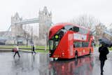 Heatherwick Studio’s latest high-visibility designs on view at the Hammer installation will include the 2012 redesign of London’s double decker buses, known as the New Routemaster.