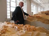 Richard Meier on a tour of his firm's model museum in Long Island City, 2010. (Photo: Kelsey Keith)

Addressing the common practice of architectural competitions, Meier explains, "Sometimes if you do a competition, you know you’re taking a risk of it not happening. Many of them that we’ve done remain unbuilt for us, and unbuilt for anyone. We always look at competitions very carefully to try and determine whether it’s just emotion on the part of the sponsors or it's something real.  Photo 9 of 10 in Richard Meier's Practice at 50