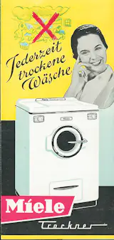 1958 - Miele opens a new chapter in the history of laundry care with the first domestic tumble dryer.  Photo 5 of 7 in Miele Through the Years: Q&A with Markus Miele & Reinhard Zinkann
