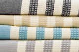 House of Rym’s foutas (traditional Hammam towels) are made from 100 percent natural cotton and woven on traditional looms. They come in seven different color ways. Designed by Anna Backlund.