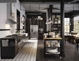 modern kitchen designs black and white tiles