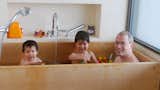 This family in Switzerland asked for a removable seat when they ordered an extra thick tub from Bartok Design, owned by an Italian architect who uses cedar from the Kiso valley, one of the few sources of Hinoki. Soaking tubs are usually smaller than conventional tubs as the bather sits with knees to chest, says owner Iacopo Torrini, but since most tubs are made to order, customers outside Japan often specify longer tubs to stretch out. Photo courtesy of: Bartok Design